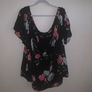 Old Navy Black Plus Size Off the Shoulder Top